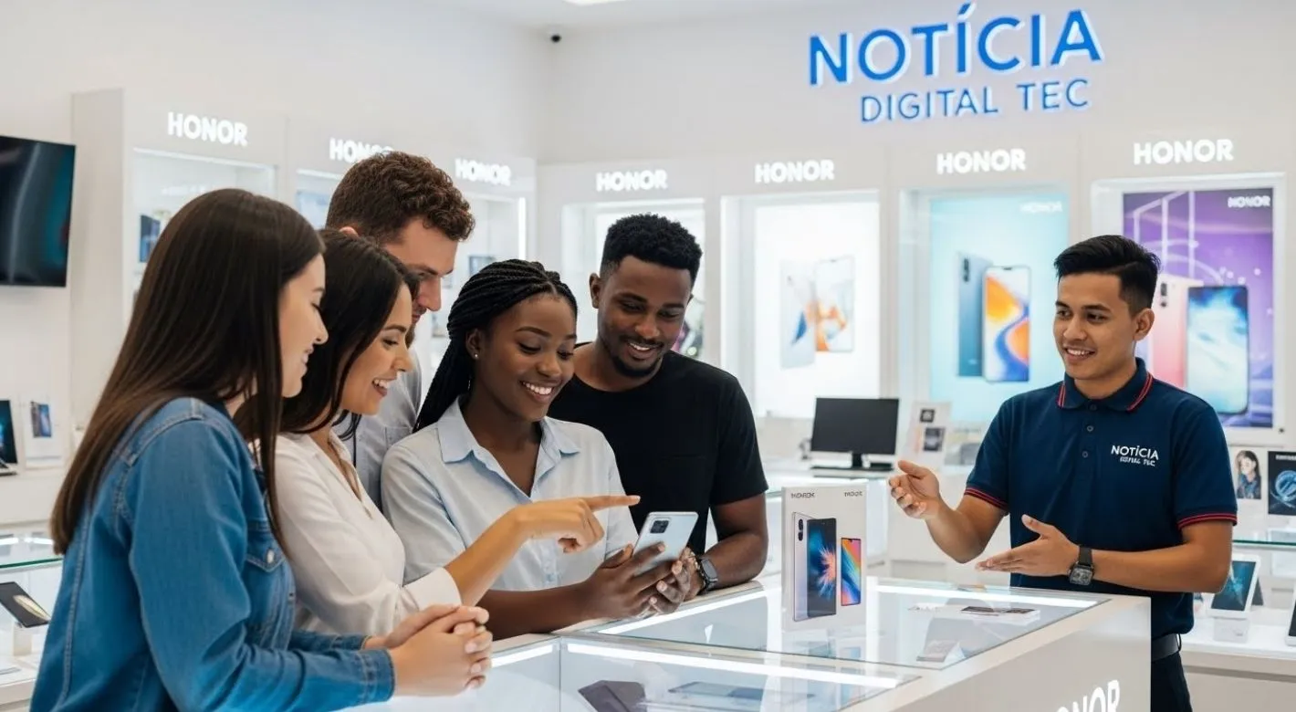Smartphone Honor Magic 6 Lite destacando seu design e tela